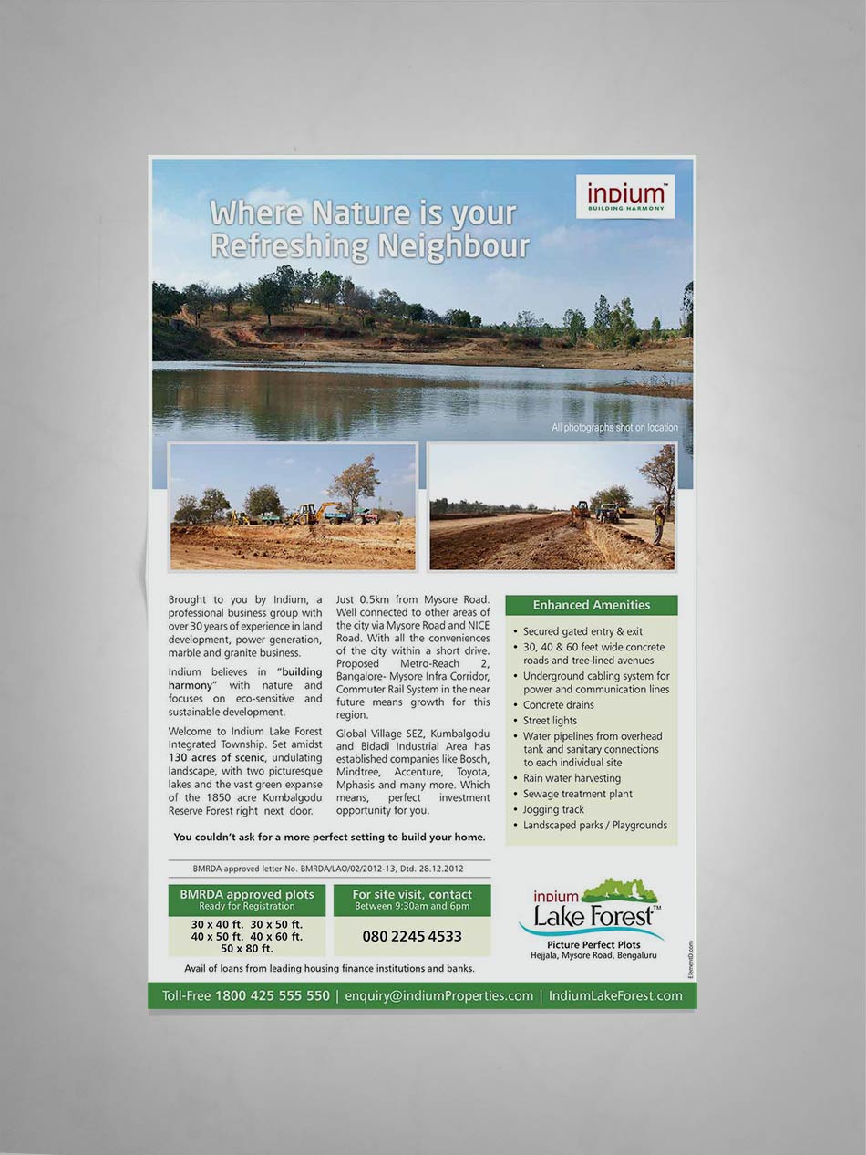INDIUM lakeforest quater page ad